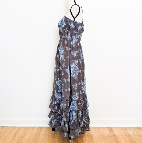 🌸FINAL DROP🌸NWT Storia Floral Ruffled Maxi Dress - Picture 3 of 4